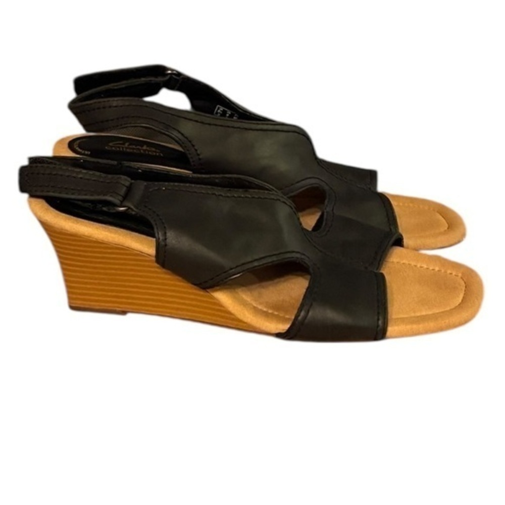 Clarks Kyrra Aster Black Wedge Leather
Sandals Style 15762 - Picture 2 of 7